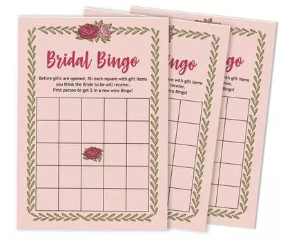 Inkdotpot Свадебный душ Девичник Объемный пустой квадрат Заполнить идеи подарков 5 x 7 Inches оранжевый