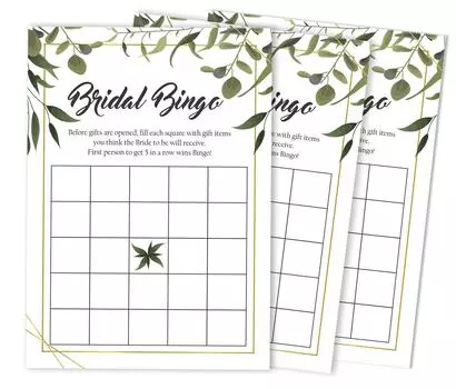 Inkdotpot Свадебный душ Девичник Объемный пустой квадрат Заполнить идеи подарков 5 x 7 Inches белый