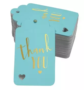 Inkdotpot ThankYou Bridal Shower-Baby Shower-Pension-Wedding-Dirthday Bottle Tag Real Gold Foil Favor Hang Tags Pack Of 50 Gold Foil Tags чёрный