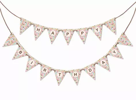 Inkdotpot украшения для дня рождения, гирлянда для дня рождения, гирлянда для маленьких мальчиков или девочек, пончики, гендерно нейтральный вымпел, баннер синий