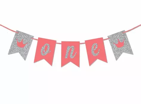 Inkdotpot украшения для дня рождения с днем рождения гирлянда для маленьких девочек принцесса вымпел баннер синий