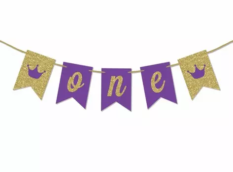 Inkdotpot украшения для дня рождения с днем рождения гирлянда для маленьких девочек принцесса вымпел баннер синий