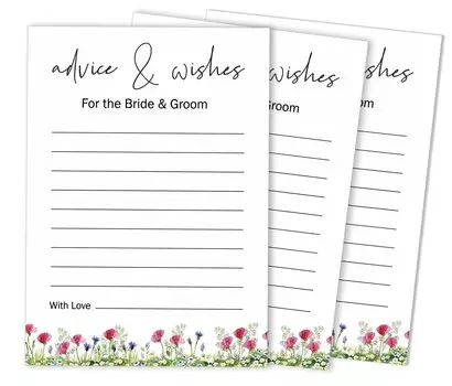 Inkdotpot Упаковка из 50 карточек с советами по озеленению, советы и пожелания для жениха и невесты, свадебная игра «Мистер и миссис» размером 5x7 дюймов 5 x 7 Inches чёрный
