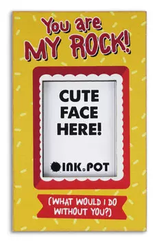 Inkdotpot You Are My Rock Что бы я делал без тебя Магнитная фоторамка для магнитов на холодильник-9 X 5,5 9 x 5.5 cm жёлтый