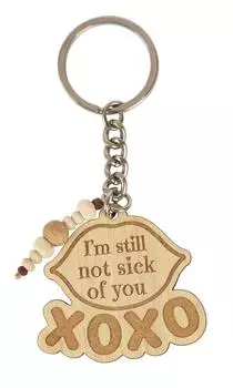 Inkdotpot Забавный брелок Я все еще не устал от тебя Xoxo с гравировкой на дереве 3.9 Inches коричневый