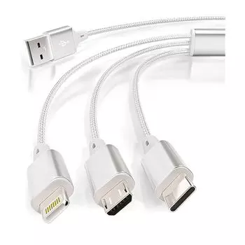 inklink официальный 3 типа на выбор 9 цветов компактная головка 3 в 1 кабель для зарядки быстрый 1,2 м шнур для зарядки 3 в 1 сверхпрочный USB-C Type-C MicroUSB