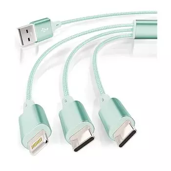 inklink официальный 3 типа на выбор 9 цветов компактная головка 3 в 1 кабель для зарядки быстрый 1,2 м шнур для зарядки 3 в 1 сверхпрочный USB-C Type-C MicroUSB