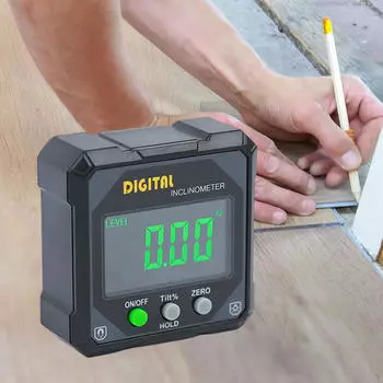 Инклинометр Угловой Куб Уровень Коробка Измерение Практичный Цифровой Деревообрабатывающий Инструмент для