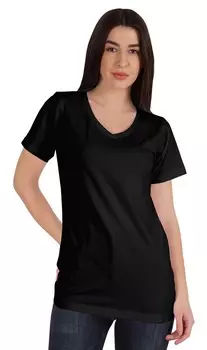 Inkmeso Базовая футболка из джерси с v-образным вырезом и длинным рукавом Футболка для тренировок 2XL чёрный