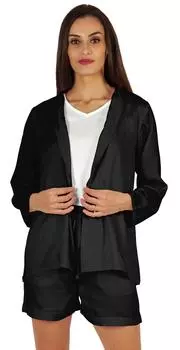 Inkmeso Элегантный комплект с шрагами и шортами для женщин, комплект из 3 предметов, домашняя одежда, лето 3X-Large персиковый