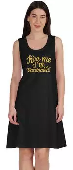 Inkmeso Kiss Me I m Vaccinated Футболка Funny Pro Vaccine Summer Scoop Neck L чёрный
