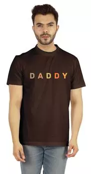 Inkmeso Мужская футболка с круглым вырезом и V-образным вырезом с рисунком цитата для папы Джерси 3XL коричневый