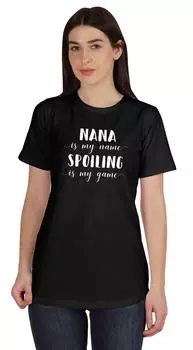 Inkmeso Nana Is My Name Spoiling Is My Game Короткий рукав TShirt Бабушка 3XL чёрный
