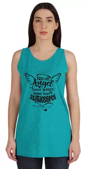Inkmeso Не у всех ангелов есть крылья У некоторых есть майка для медсестры со стетоскопом 3XL зелёный