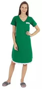 Inkmeso Ночная рубашка для женщин Сексуальное кружевное платье для сна Мягкая одежда для сна L зелёный