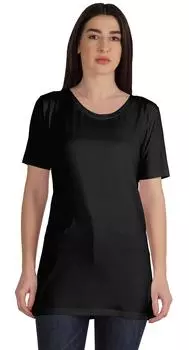 Inkmeso Plain Basic Tshirt Длинная футболка с коротким рукавом Тренировочный топ для 3XL чёрный