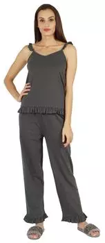 Inkmeso Сексуальное женское белье Комплект ночного белья для женщин s 2 шт. Комплекты пижамы Майка 3XL темно-серого