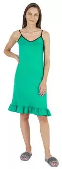 Inkmeso Solid Women s Spaghetti Strap Nightwear Сорочка без рукавов L зелёный