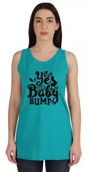 Inkmeso Yes Baby Bump Объявление о беременности Женские майки без рукавов 3XL зелёный