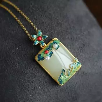 Инкрустированный безопасный и звуковой кулон с чумой, винтажное этническое ожерелье, ожерелье с воротником, ювелирное изделие, подарок