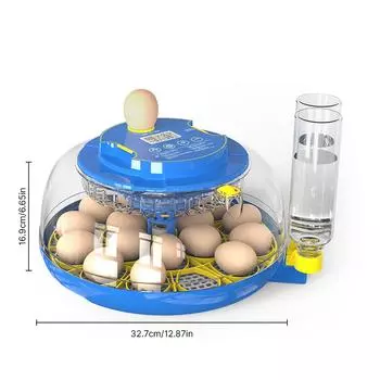 Инкубатор на 18 яиц с автоматическим поворотом яиц, контролем влажности, отображением температуры и дней вывода. EU