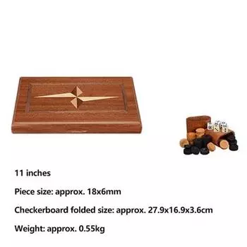 Inlaid Backgammon Western Land War Chess Set Classic Strategy Board Game With Acrylic Wooden Playing Pieces Dice Cups 11-17 Inch