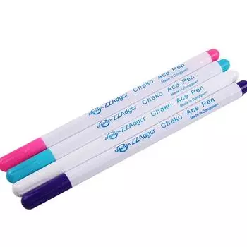 INNE 4 шт. растворимые водосмываемые ручки для вышивки крестиком, втулка, чернильный маркер для ткани, маркировочные ручки, сделай сам, рукоделие, домашние инстр...