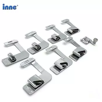 INNE 7 шт., прижимная лапка для швейной машины с прокатанным краем, пресс для обжима лапок, 7 размеров, аксессуары для дома, многофункциональные, универсальные, 6-15 мм