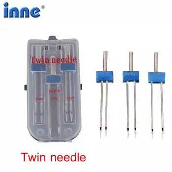 INNE двойные иглы, морщинистые швейные аксессуары, прижимная лапка для швейной машины, размер 2/90, 3/90, 4/90, многофункциональная фурнитура 5,0