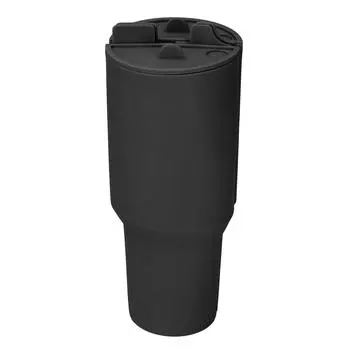 Inner Cup Section Tray with Lid Silicone Large Capacity Easy to Clean Heat Resistant Detachable Black