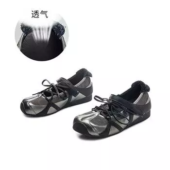Inner height increase 2cm Wula insole leather single shoes 2025 new bow Mary Jane shoes bag head sandals women 35