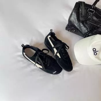 Inner height increase 3.5 fashionable blogger sense embroidery strap round head racing women s college style fashion women s shoes 35