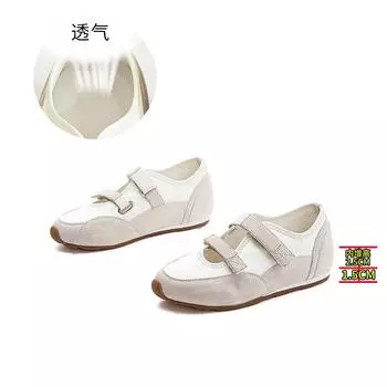 inner height increase 4cm Mary Jane shoes women s 2025 autumn new flat-bottomed high-end casual shoes women s fashion shoes single shoes 35
