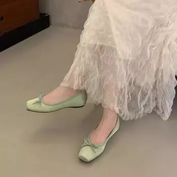 Inner height increase apricot single shoes women s spring new light mouth ladyshoes gentle retro casual platform ballet beanie shoes 35 синий