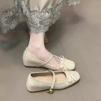 Inner height increase black Mary Jane shoes spring and autumn new shallow mouth word with versatile single shoes women 35