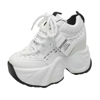 Inner height increase dad shoes women 2025 summer and autumn new casual muffin versatile thick-soled small sports little white shoes women 34