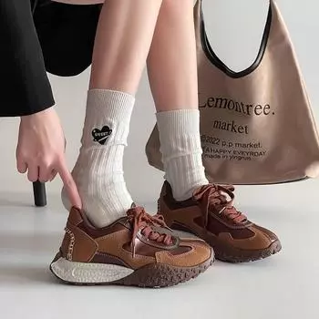 Inner height increase German training shoes women s small dad shoes spring and summer platform versatile Forrest Gump casual sports shoes shorty music 35