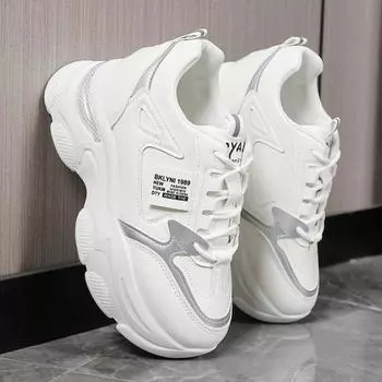 inner height increase thick sole height increase women s shoes new thin muffin dad shoes versatile casual sports shoes 35