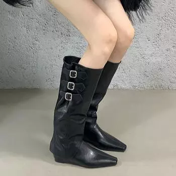 Inner heightening tip removable long western boots women s shoes new spring and autumn but knee boots knight boots 35