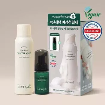 Inner Thought Женское очищающее средство План 2 Типа Выберите 1 (Взбитое моющее средство/пенящееся моющее средство) Whipped Wash (150ml + Foaming 30ml)