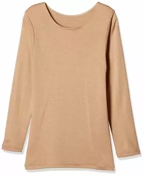 Inner Warm innerwear that stretches well and fits your narrow neck EL6820 DR LL [Wing/Wacoal] Tops, body, 3/4 sleeves, [Rakunobi Thermo] Women s