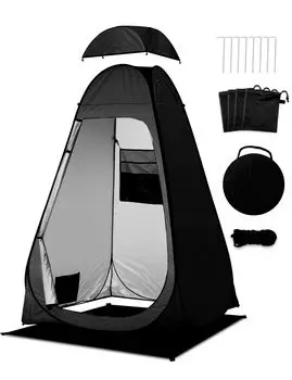 innhom Пеленальный туалет 1 3 УФ катастрофа для пеленания для легкого набора сумка для хранения в комплекте палатка, палатка, частный, непрозрачный, ворота, окна, чёрный