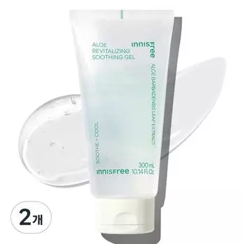 Innisfree Aloe Revitalizing Soothing Gel, 300 мл, 2 шт.