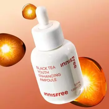 Innisfree Ампула Black Tea Youth Enhancing Ampoule 50 мл, 1 шт., корейская косметика
