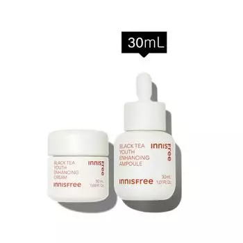 INNISFREE Black Tea Молодежный набор ампул + крем (2 варианта) Косметика из Кореи Cream 50mL + Ampoule 30mL