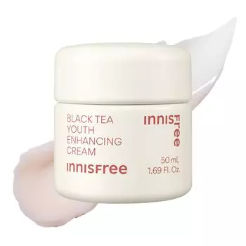 innisfree Black Tea Youth Cream 50 мл Подлинное Увлажнение Увлажнение Эластичность Блеск Увлажнение Старение Уход Черный Чай -