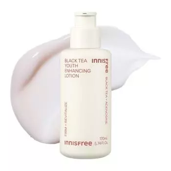 Innisfree Black Tea Youth Lotion 170 мл - Подлинное Увлажнение Увлажнение Эластичность Блеск Увлажнение Старение Уход Черный Чай Сухая Кожа Корейская Косметика