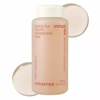 Innisfree Black Tea Youth Skin 170 мл - Подлинное Увлажнение Увлажнение Эластичность Блеск Увлажнение Старение Уход Черный Чай Блеск Сухая Кожа Корейская Косметика