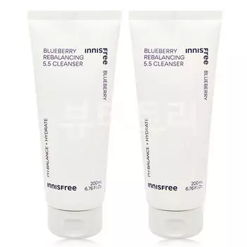 Innisfree Blueberry Rebalancing 5.5 Очищающее средство 200 мл, 2 шт.