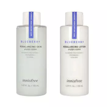 Innisfree Blueberry Rebalancing Skin 150мл+ Лосьон (эмульсия) Набор 130 мл с одной тканевой маской Innisfree